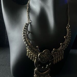 Roque vogue tribal brass Statement Necklace